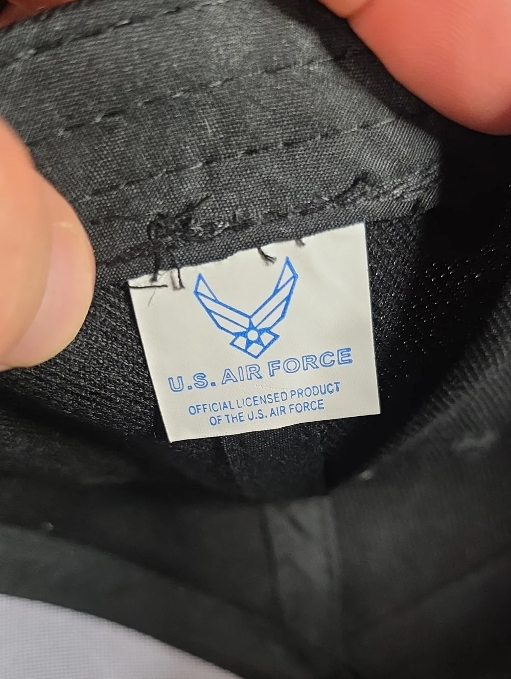 U.S. Air Force Black Big Logo Cap Embroidered Adjustable Hat NWT